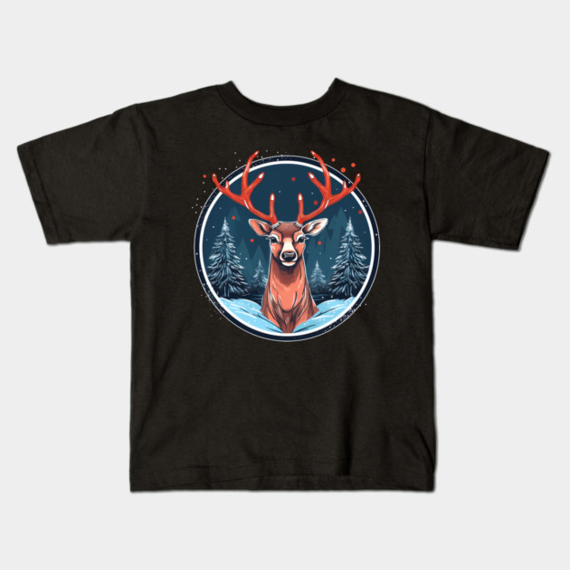 Deer in Ornament, Love Deers Kids T-Shirt by logiamerch