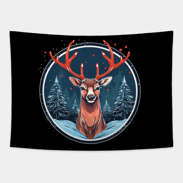 Deer in Ornament, Love Deers Tapestry by logiamerch