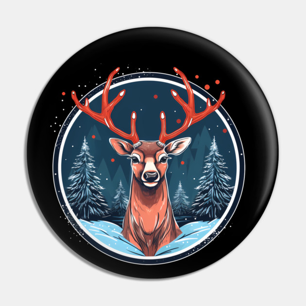 Deer in Ornament, Love Deers Pin by logiamerch