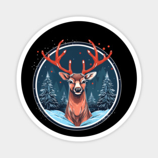 Deer in Ornament, Love Deers Magnet