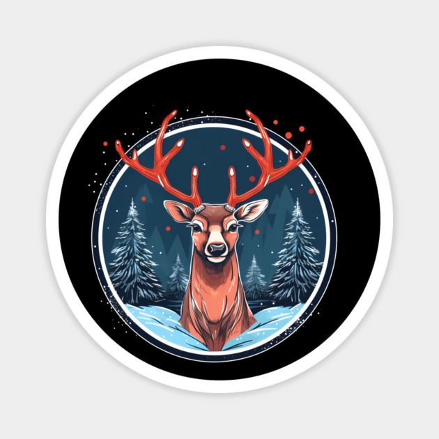 Deer in Ornament, Love Deers Magnet by logiamerch