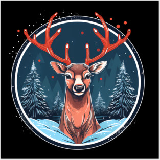 Deer in Ornament, Love Deers Posters and Art