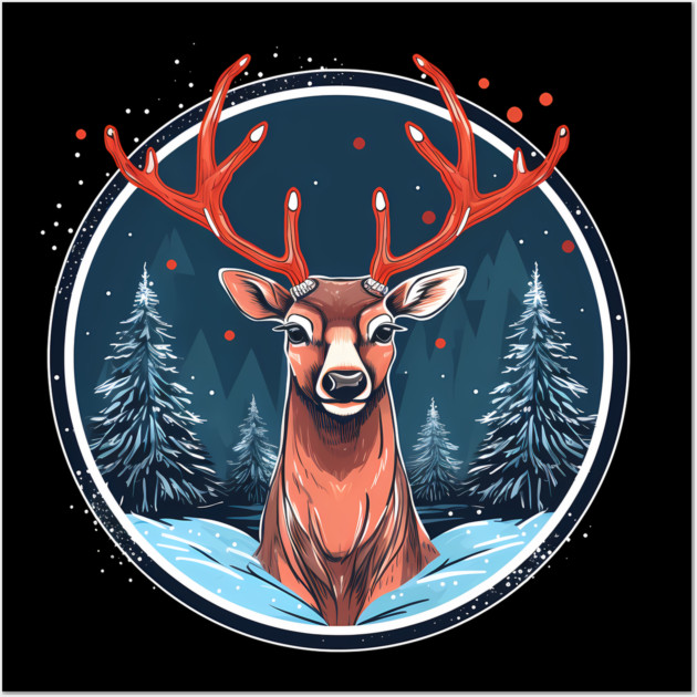 Deer in Ornament, Love Deers Wall Art by logiamerch