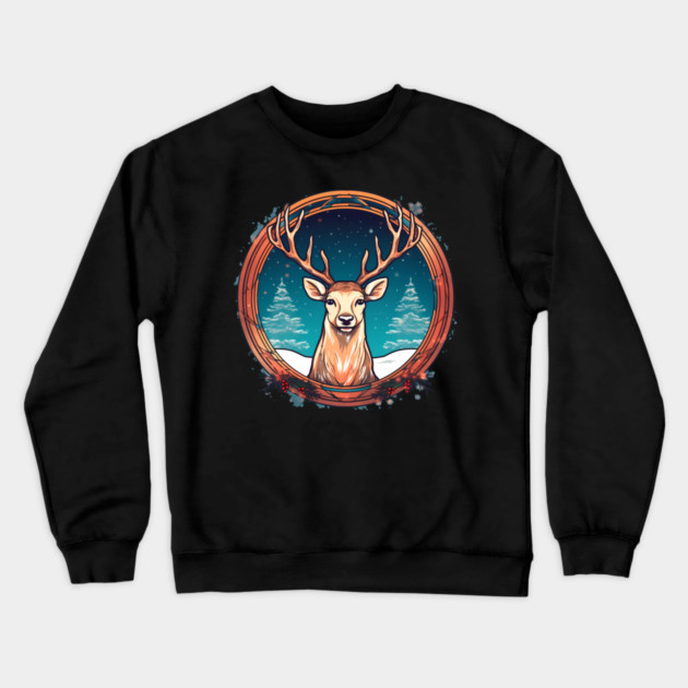 Deer in Ornament, Love Deers Crewneck Sweatshirt by logiamerch