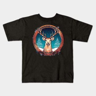 Deer in Ornament, Love Deers Kids T-Shirt