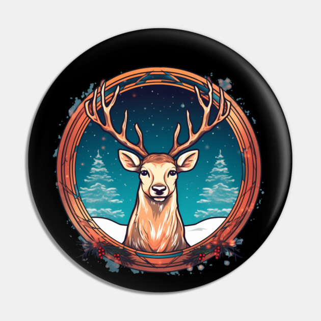 Deer in Ornament, Love Deers Pin by logiamerch