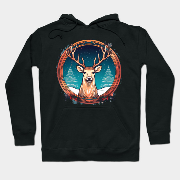 Deer in Ornament, Love Deers Hoodie by logiamerch
