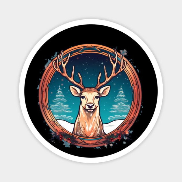 Deer in Ornament, Love Deers Magnet by logiamerch