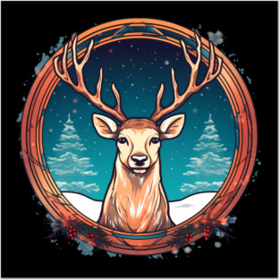 Deer in Ornament, Love Deers Posters and Art