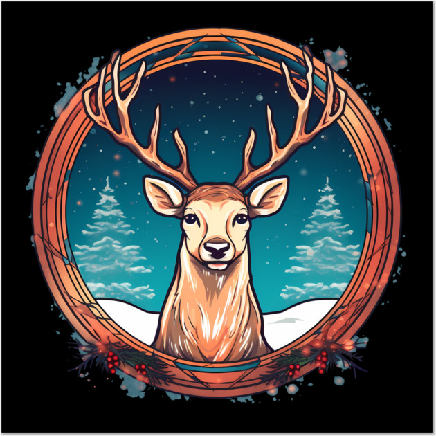 Deer in Ornament, Love Deers Wall Art by logiamerch