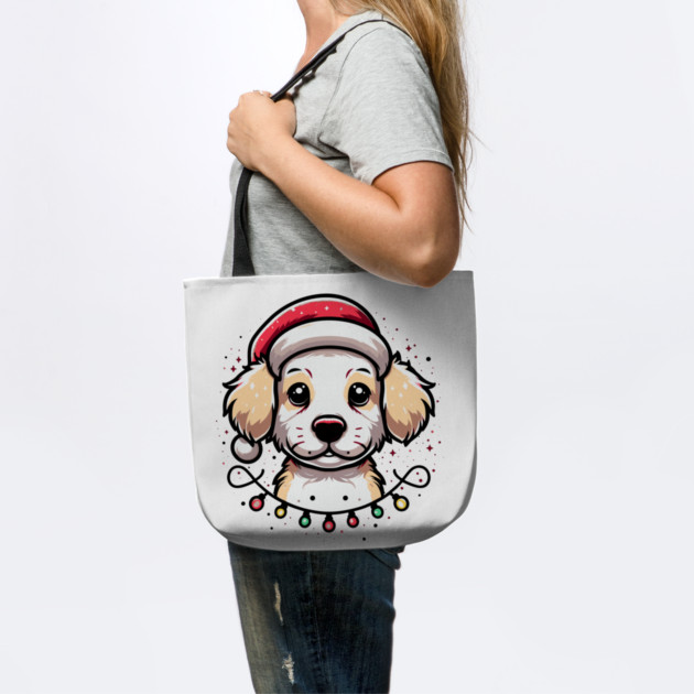 Adorable Dog Christmas Lights Santa Hat by Frank Ring