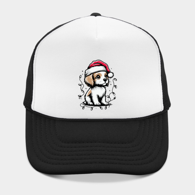 Adorable Dog Christmas Lights Santa Hat by Frank Ring