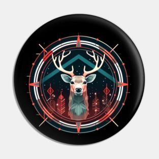 Deer in Ornament, Love Deers Pin