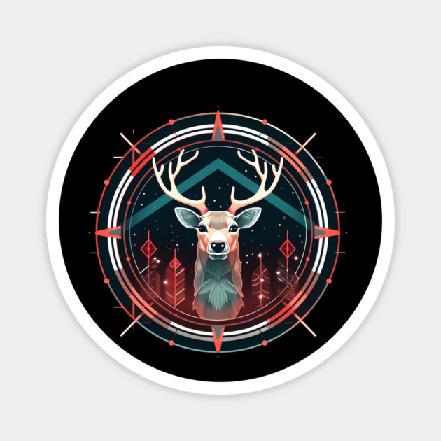 Deer in Ornament, Love Deers Magnet by logiamerch