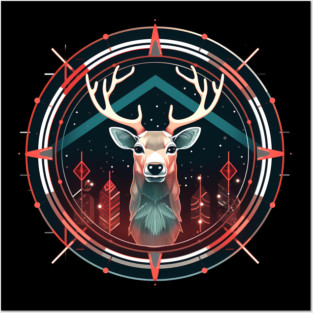 Deer in Ornament, Love Deers Posters and Art