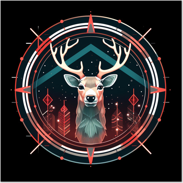 Deer in Ornament, Love Deers Wall Art by logiamerch