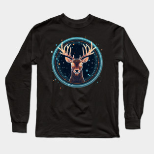 Deer in Ornament, Love Deers Long Sleeve T-Shirt