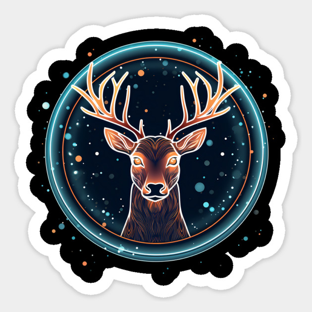 Deer in Ornament, Love Deers Sticker by logiamerch