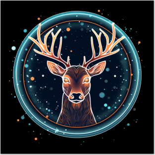 Deer in Ornament, Love Deers Posters and Art