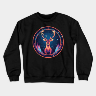 Deer in Ornament, Love Deers Crewneck Sweatshirt
