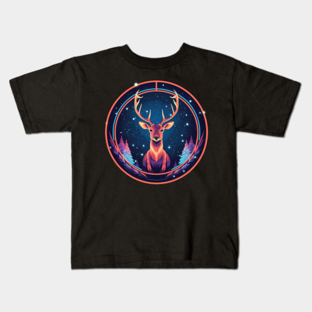 Deer in Ornament, Love Deers Kids T-Shirt by logiamerch
