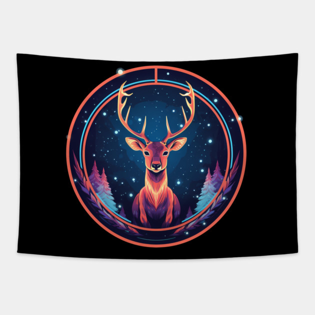 Deer in Ornament, Love Deers Tapestry by logiamerch