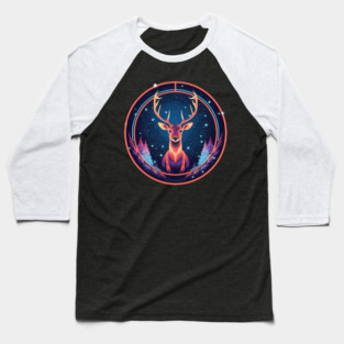Deer in Ornament, Love Deers Baseball T-Shirt