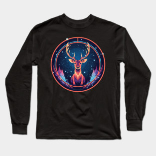 Deer in Ornament, Love Deers Long Sleeve T-Shirt