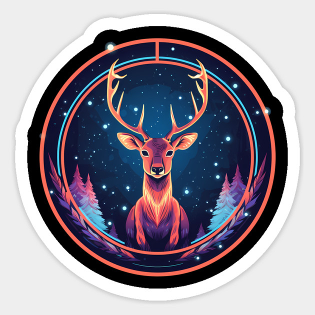 Deer in Ornament, Love Deers Sticker by logiamerch