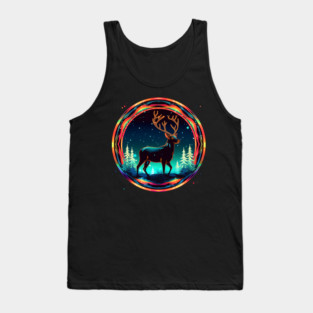 Deer in Xmas Glowing Ornament, Love Deers Tank Top