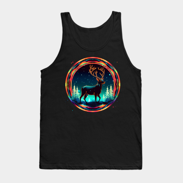 Deer in Xmas Glowing Ornament, Love Deers Tank Top by logiamerch