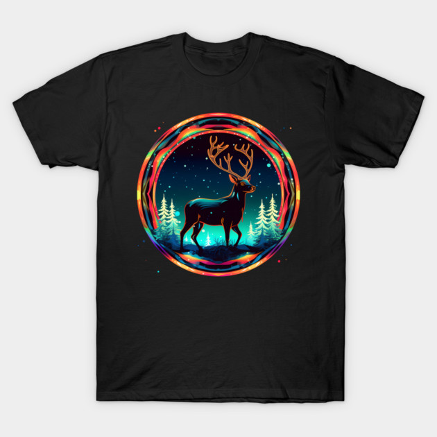 Deer in Xmas Glowing Ornament, Love Deers T-Shirt by logiamerch