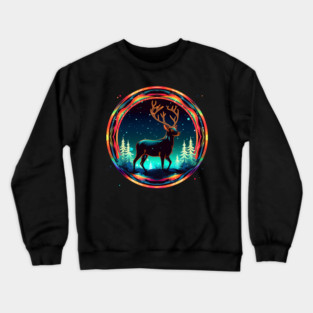 Deer in Xmas Glowing Ornament, Love Deers Crewneck Sweatshirt