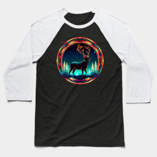 Deer in Xmas Glowing Ornament, Love Deers Baseball T-Shirt