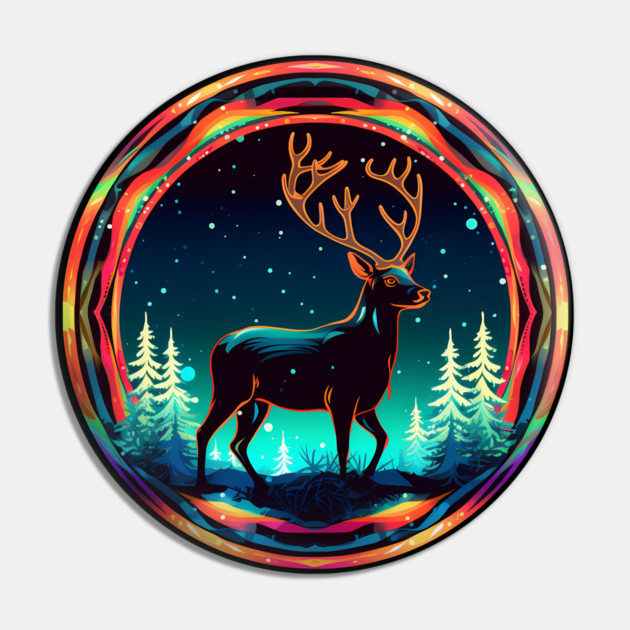 Deer in Xmas Glowing Ornament, Love Deers Pin by logiamerch