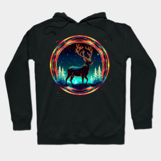 Deer in Xmas Glowing Ornament, Love Deers Hoodie