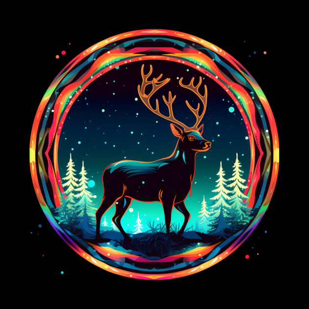 Deer in Xmas Glowing Ornament, Love Deers by logiamerch