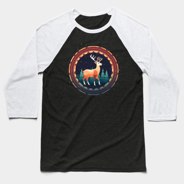 Deer in Ornament, Love Deers Baseball T-Shirt by logiamerch