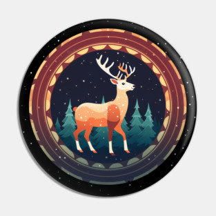 Deer in Ornament, Love Deers Pin