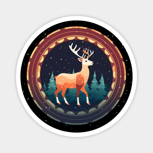 Deer in Ornament, Love Deers Magnet by logiamerch