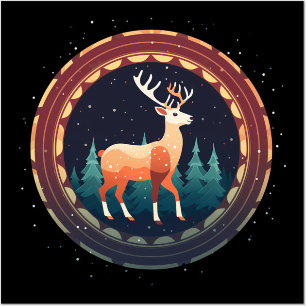 Deer in Ornament, Love Deers Wall Art by logiamerch