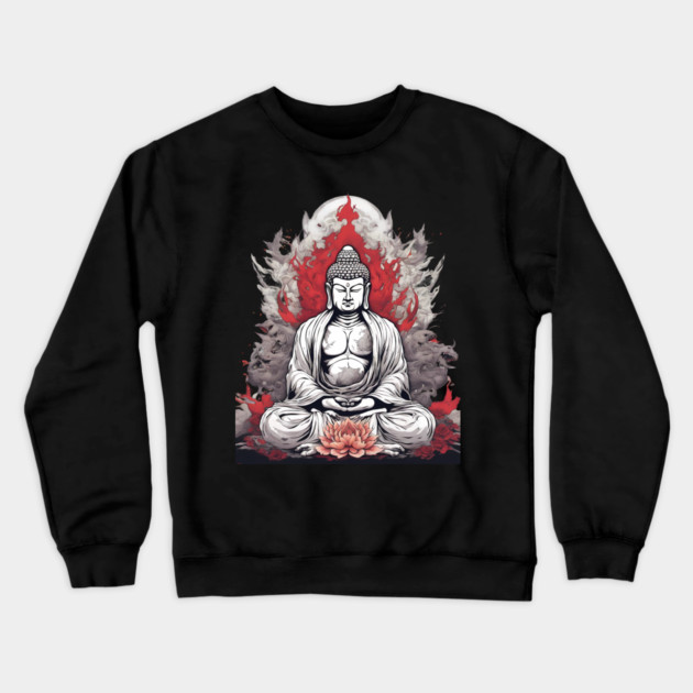 Buddha Statue Crewneck Sweatshirt by animegirlnft