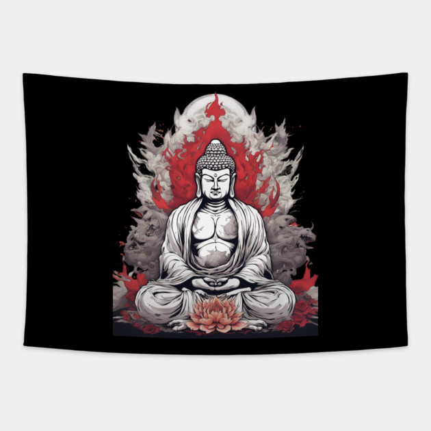 Buddha Statue Tapestry by animegirlnft