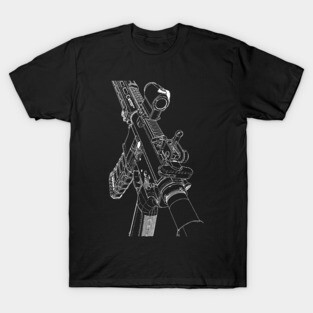 AR15 Line Art T-Shirt