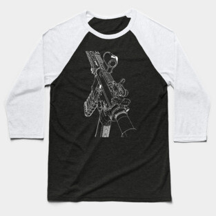AR15 Line Art Baseball T-Shirt