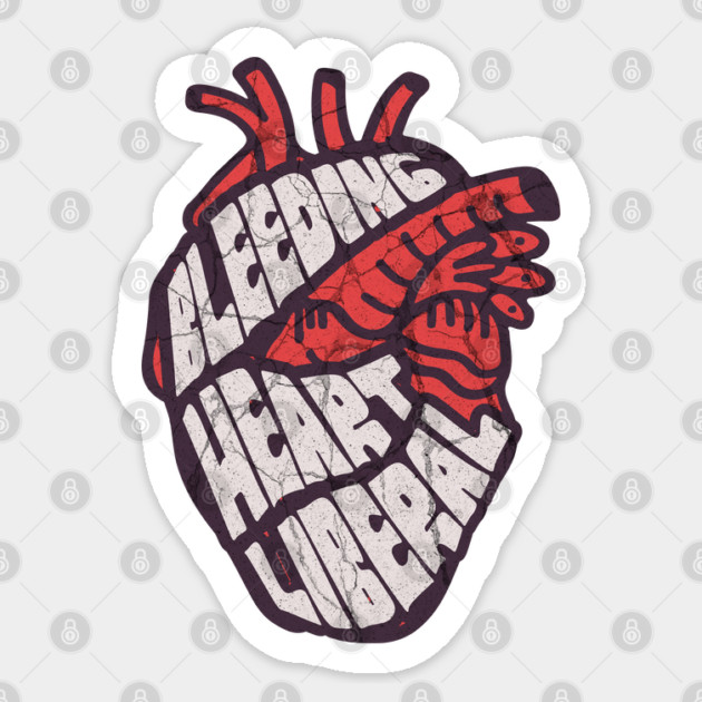 Bleeding Heart Liberal: Empathy in Action Sticker by Yesteeyear