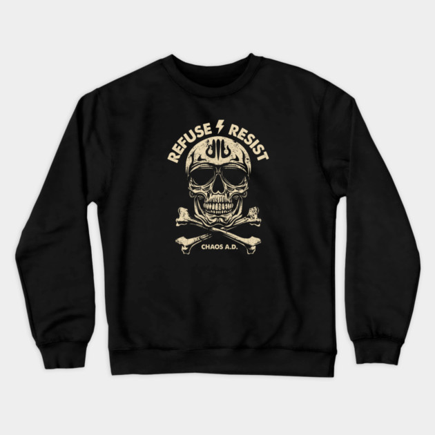REFUSE RESIST Crewneck Sweatshirt by artslaves