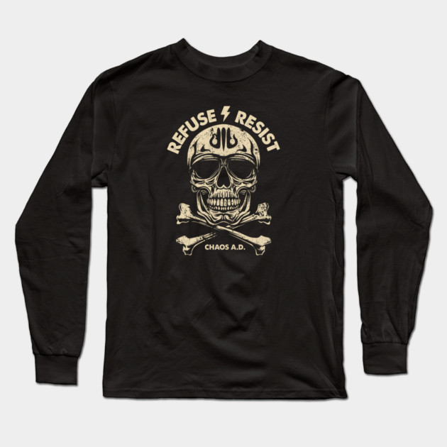 REFUSE RESIST Long Sleeve T-Shirt by artslaves