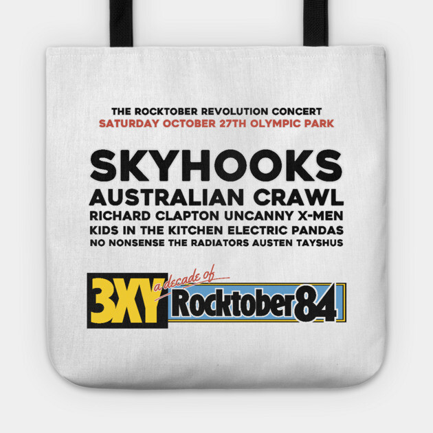 3XY Rocktober Revolution Concert Print 1984 Tote by Timeless Chaos