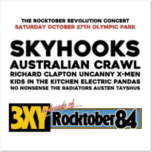3XY Rocktober Revolution Concert Print 1984 Posters and Art